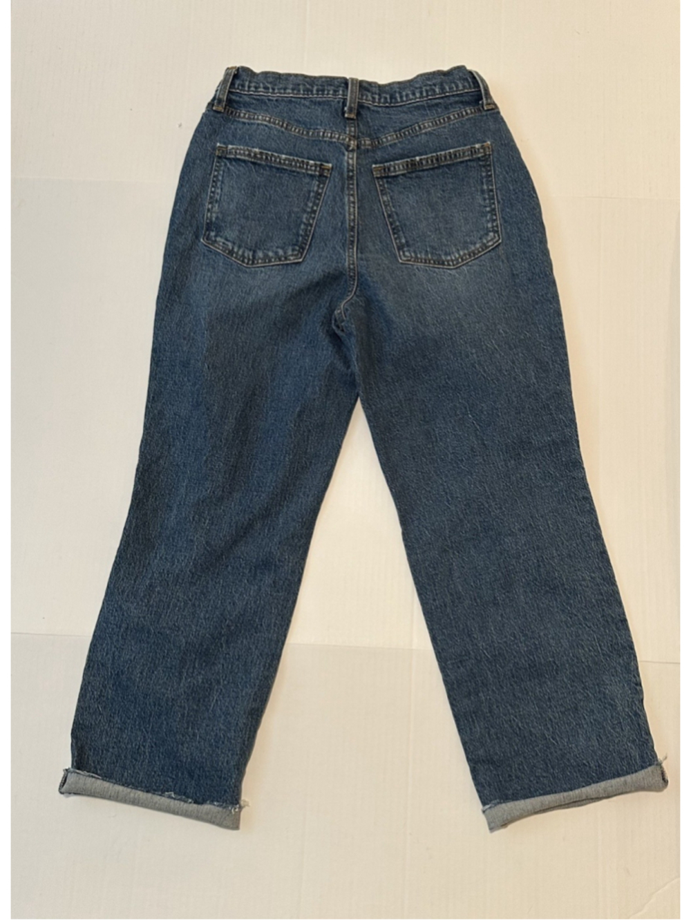 Universal Thread Straight Destructed Jeans Womens 6/28R Raw Hem Holes Distressed - Picture 3 of 16